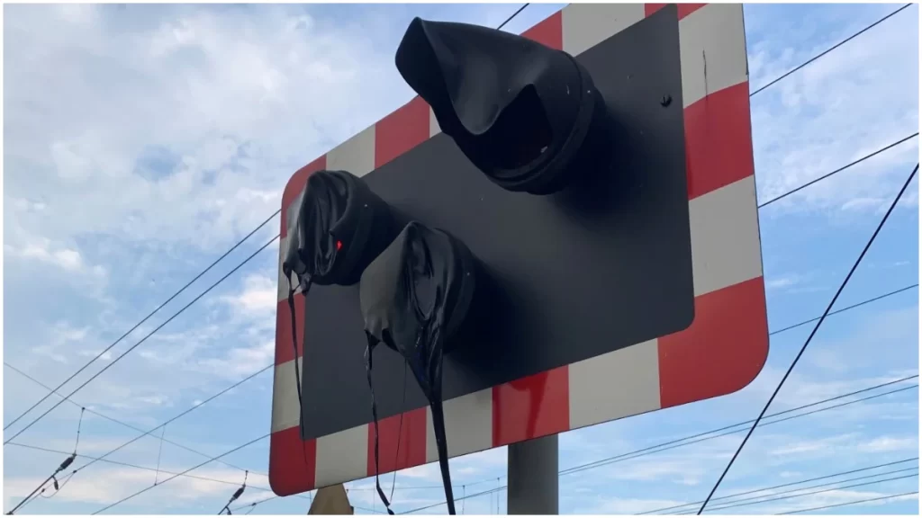 Train signals melt in UK as unprecedented heatwave bakes Europe. See pics